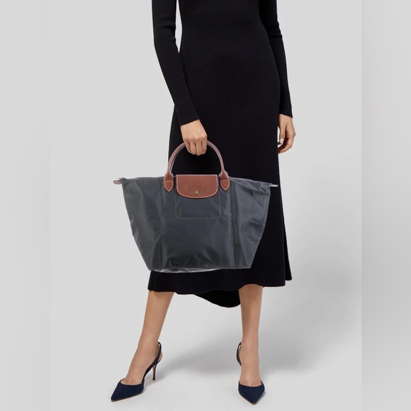 Longchamp Handbags - LONGCHAMP Le Pliage Original Tote Bag Medium - Grey